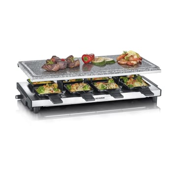 Severin RG 2374 raclette med sten 8 pander - Sølv - Severin