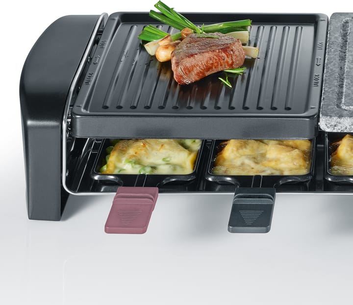 Severin RG 9645 raclette kombi basic 8 pander, Sort Severin