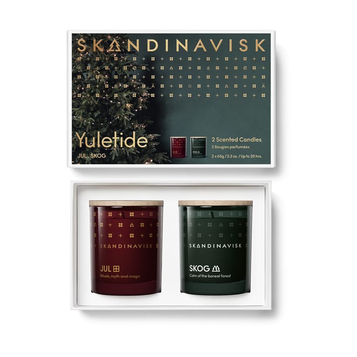 Yuletide duftlys gavesæt 2 dele - 65 g - Skandinavisk