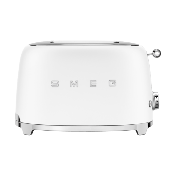 Smeg 50's Style brødrister 2 skiver, Mat hvid Smeg