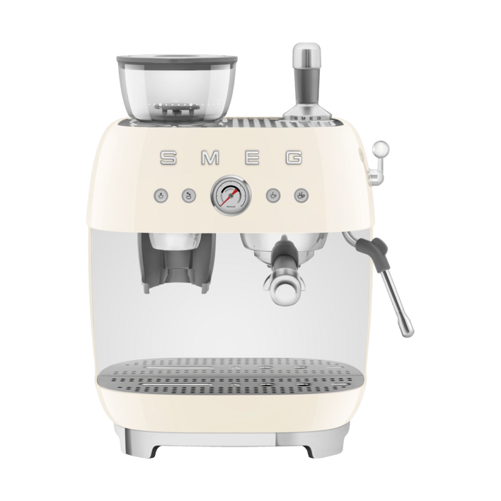 Smeg 50's Style espressomaskine med kaffekværn - Créme hvid - Smeg