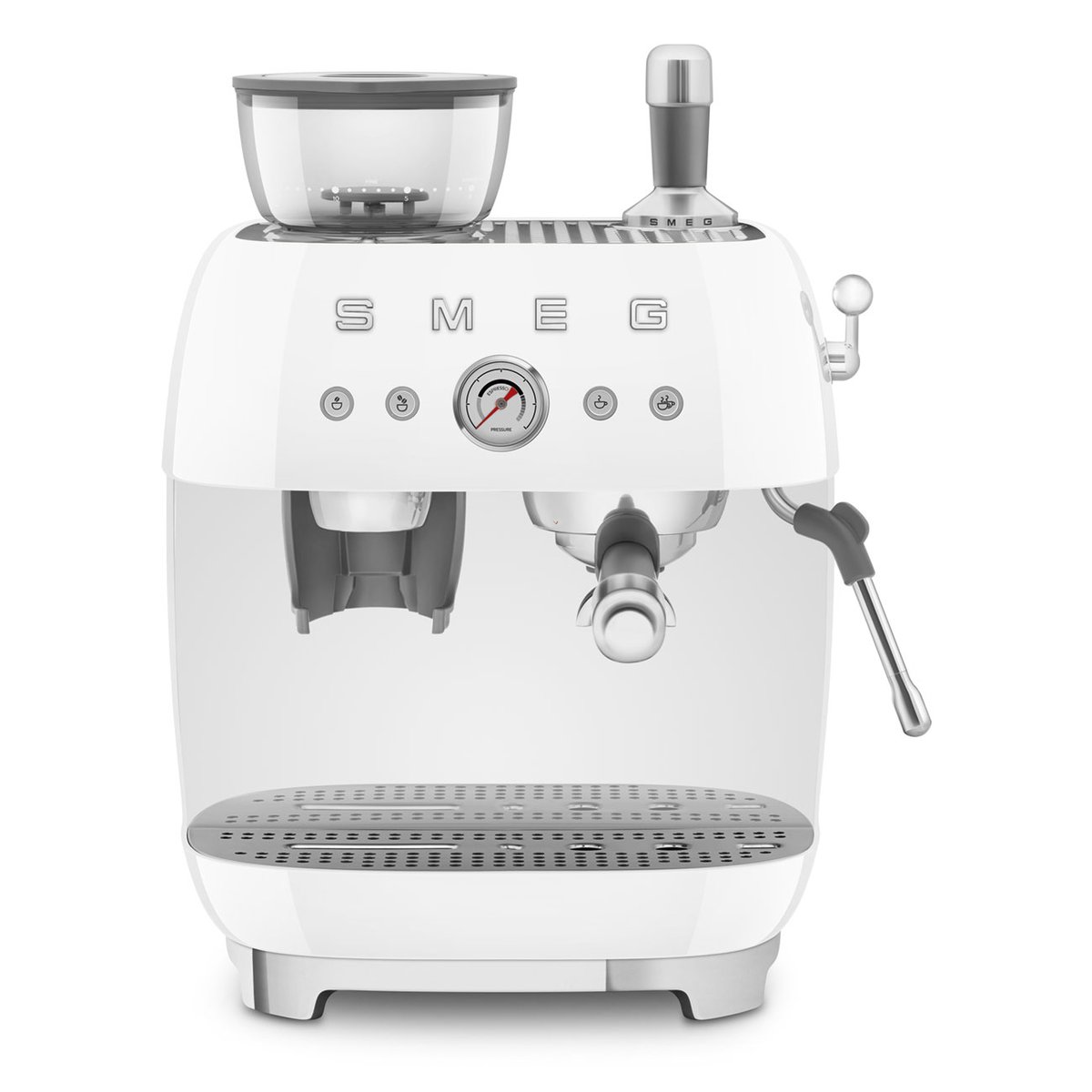 Smeg Smeg 50’s Style espressomaskine med kaffekværn Hvid