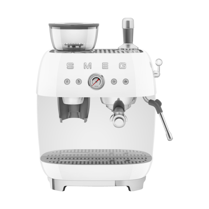 Smeg 50's Style espressomaskine med kaffekværn - Hvid - Smeg