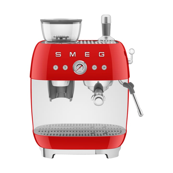 Smeg 50's Style espressomaskine med kaffekværn - Rød - Smeg