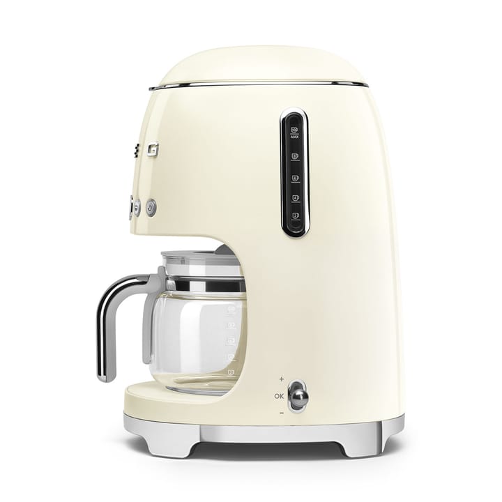 Smeg 50's Style kaffemaskine 10 kopper, Crème hvid Smeg