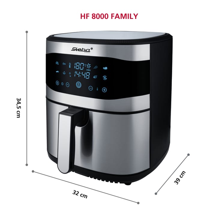 Steba HF8000 Family airfryer 8 L, Rustfrit stål Steba