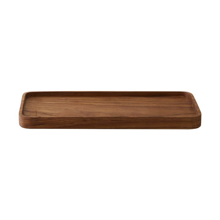 Teak serveringsbakke 12,5x27,5 cm. - Brun - Tell Me More