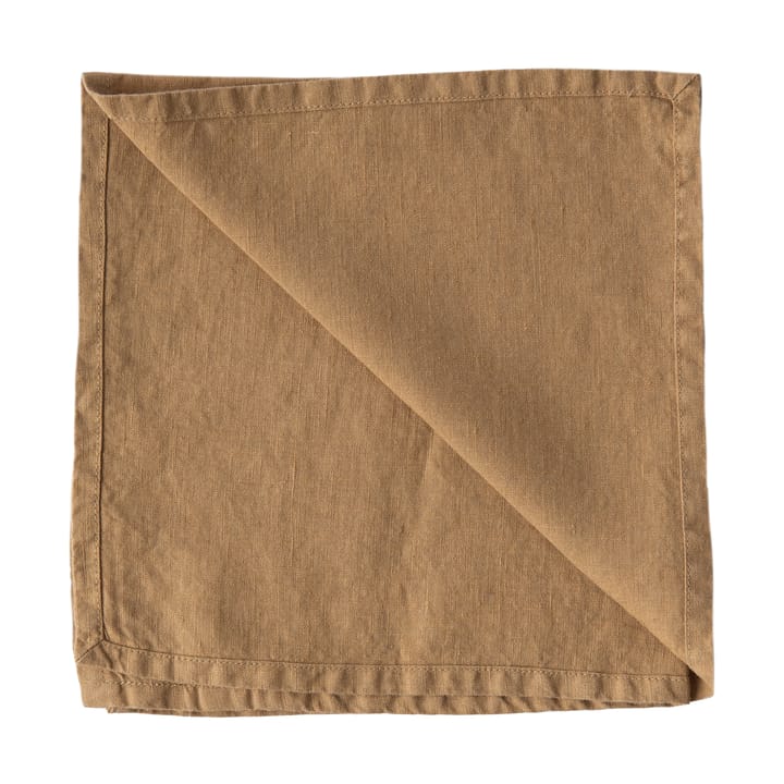 Washed linen stofserviet 45x45 cm - Hazelnut - Tell Me More