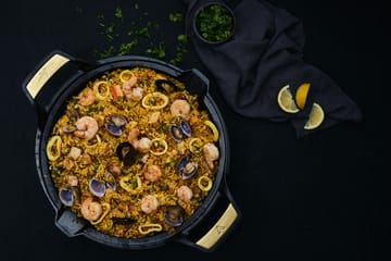 Signatur paellapande poleret støbejern 33 cm - Sort - Victoria