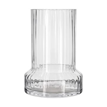 Hvils glasvase rillet Ø21 cm - Clear - Villa Collection