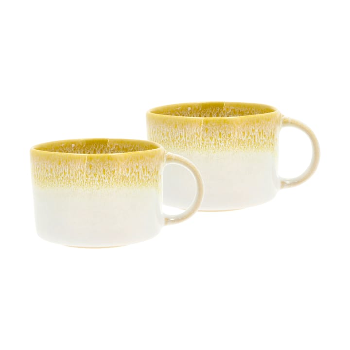 Styles krus med hank 16 cl 2-pak, Yellow-cream white Villa Collection