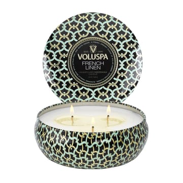 Maison Blanc 3-wick Tin duftlys 40 timer - French Linen - Voluspa