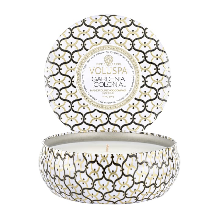 Maison Blanc 3-wick Tin duftlys 40 timer - Gardenia Colonia - Voluspa