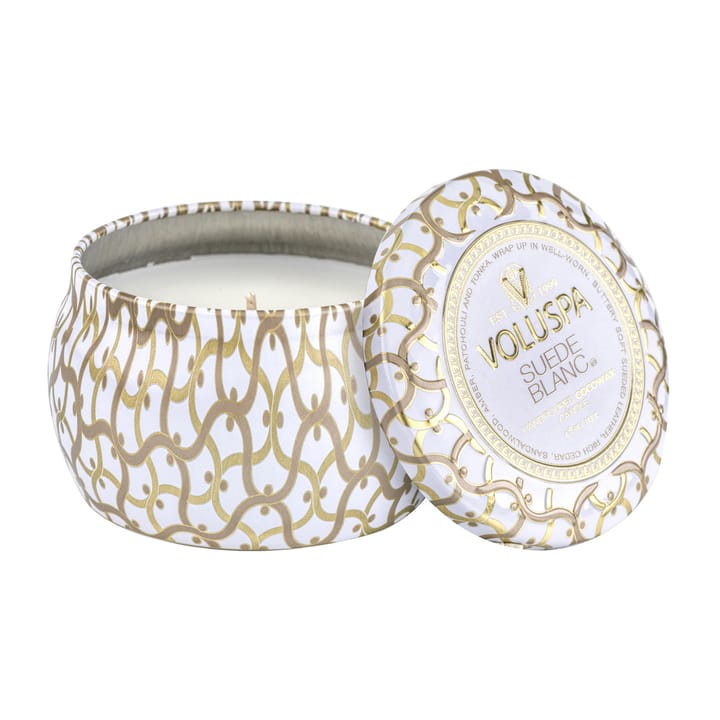 Maison Blanc Mini Tin duftlys 25 timer - Suede Blanc - Voluspa