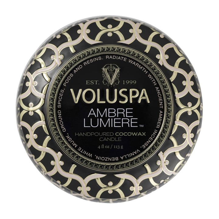 Maison Noir Mini Tin duftlys timer, Ambre Lumiere Voluspa