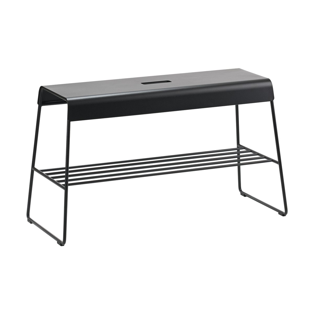 Zone Denmark A-bench outdoor bænk med hylde 45 cm Black