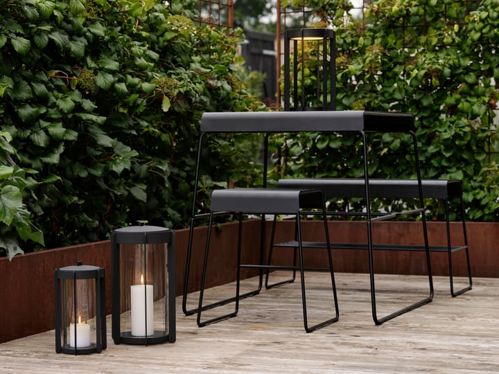 A-bench outdoor bænk med hylde 45 cm, Black Zone Denmark